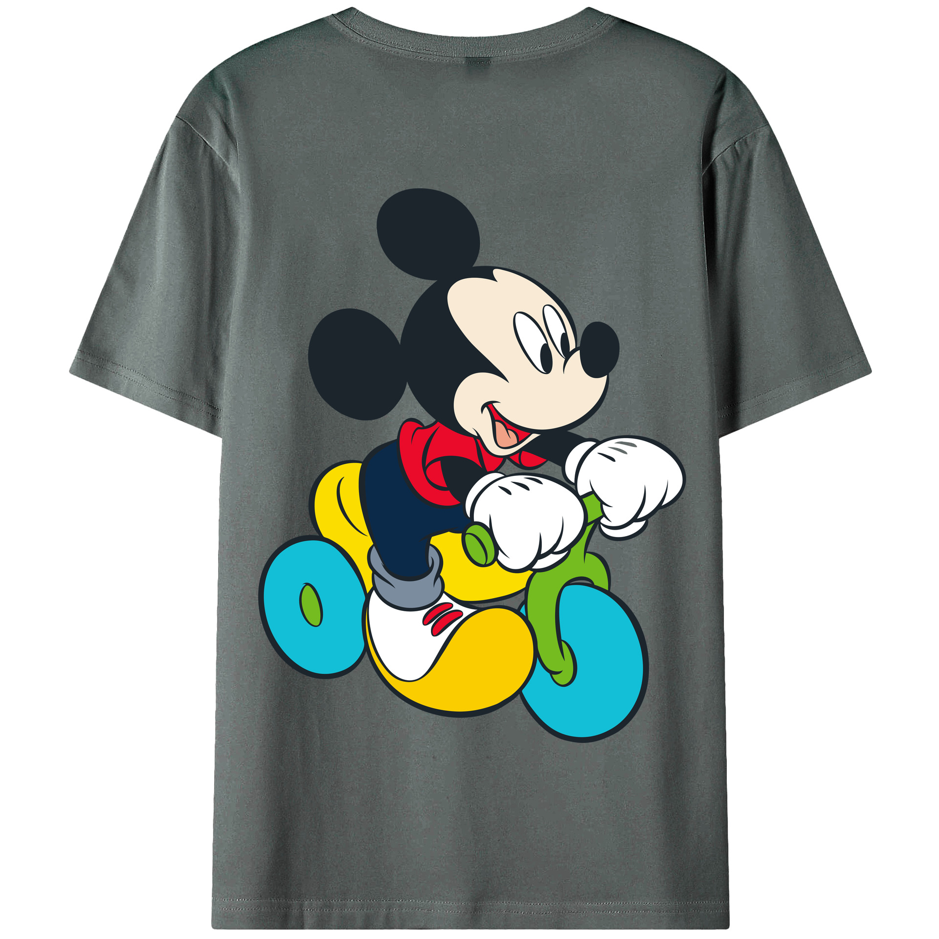 （画像用） ミッキーマウス Mickey Mouse 綿100％半袖Tシャツ（背面プリント）
